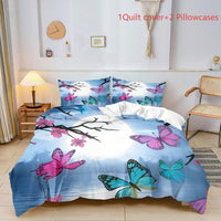 Custom Digital Print Duvet Cover Set, 3-Piece, Reactive Dyeing, Odorless Bedding