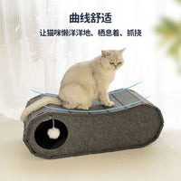 Felt Cat Tunnel Bed Scratch-Resistant Warm Hideaway for All Seasons