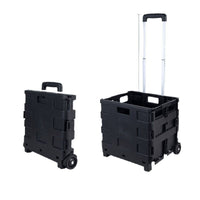 Foldable Shopping Cart with Wheels for Groceries, Laundry, and More