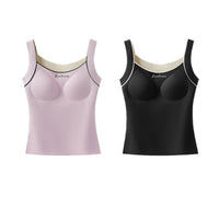 Women's Thermal Cashmere Padded Camisole with Built-in Bra