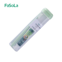 FaSoLa Portable Travel Toothbrush & Toothpaste Holder Set with Soft Bristle Brush and Wash Cup