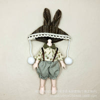 BJD Doll Clothes Set for 1/8 1/12 OB11 Dolls, 16cm Doll Dress & Pants Outfits