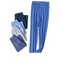 Men's Plus Size Knitted Cotton Pajama Pants High Waist Loose Fit