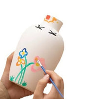 DIY Ceramic Vase Blank for Painting and Crafting, High White Clay Unfinished Pottery Model