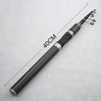 Telescopic Ultralight Lure Fishing Rod Carbon Fiber Portable Spinning/Casting Rod for Trout Bass