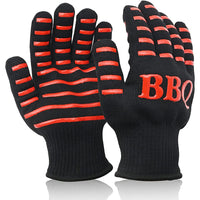 Heat Resistant Silicone BBQ Gloves for Grilling, Cooking, and Fireplace Use, 350°C