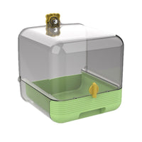 Bird Bath Tub and Feeder Combo for Parrots, Budgies, and Cockatiels, Splash-Proof