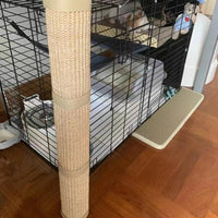 Wooden Vertical Cat Scratching Post with Sisal Rope for Furniture Protection and Play