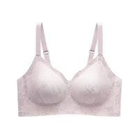 Wireless Embroidered Jacquard Push-Up Bra with Soft Support