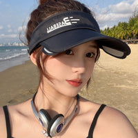 Retractable Brim Quick-Dry Sun Visor for Men and Women, Adjustable UV Protection Sports Cap