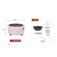 Outdoor Patio Fire Pit Grill with Cast Iron Plate and Pot for BBQ, Tea, and Crab Boiling