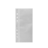 A6 Narrow 1/2-Pocket Photo Album Pages for 3-inch Cards, Vertical PP Sleeves, Double-Layer Storage