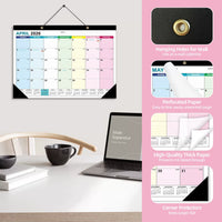 2026-2027 Desktop Calendar with International Holidays and Planner