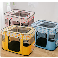 Foldable Pet Playpen Tent for Cats and Dogs - Portable Whelping Box and Kennel