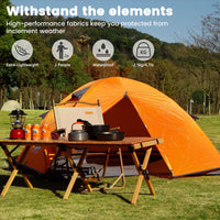 Double Layer Aluminum Pole Waterproof Beach Tent for 2 Person