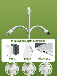 USB Mini Desk Fan with Flexible Gooseneck and Safety Cover, Quiet Operation for Home, Office, Dorm