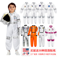 Kids Astronaut Costume Set with Gloves for Halloween Cosplay & Parties