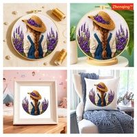 DIY Embroidery Kit for Beginners - Floral Sea Girl Design