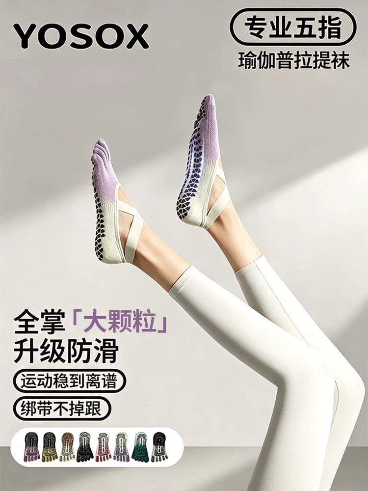 Women's Anti-Slip Toeless Pilates Yoga Socks for Summer Training