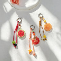 Fruit Slice Keychain Charm for Bags and Keys