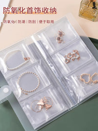 Jewelry Storage Book with Anti-Oxidation Bags for Earrings, Rings, Necklaces, and Bracelets