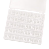 Sewing Machine Bobbin Organizer Box with Bobbins, 36/60 Grids, Clear Plastic Storage Case for Home Electric Sewing