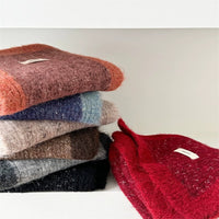 Color Block Knitted Scarf and Hat Set for Women, Korean Style Warm Winter Accessories