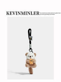KEVINMINLER Plush Otter Keychain Bag Charm Doll Couple Ornament Birthday Gift