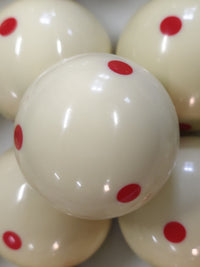 Kuilin 57.2mm American Pool Cue Ball, A-Grade White Ball with Six Red Dots, 2-1/4