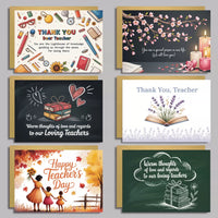 Teacher's Day Greeting Cards with Envelopes - 6-Card Set