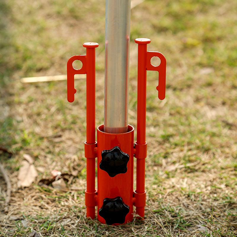 Adjustable Tent Pole Holder Ground Anchor for Camping Tarps and Canopies