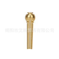 Guitar Bridge Pins with Puller Tool, 6-Pack Brass/ABS Pins for Acoustic Guitars, Enhanced Sustain