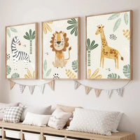 Personalized Animal Name Wall Art for Nursery Decor
