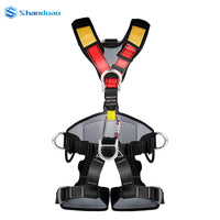 Shanduao Full Body Detachable Safety Harness for Outdoor Work and Climbing with Lanyard