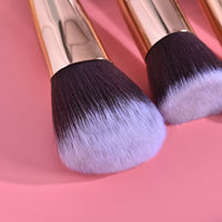 12-Piece Rose Gold Professional Makeup Brush Set with Storage
