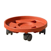 Heavy-Duty Round Plant Caddy with Wheels and Water Tray, Deep Base
