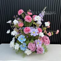 Monet Garden Style Rose Waterfall Archway Floral Arrangement for Photography Backdrops and Event Decor