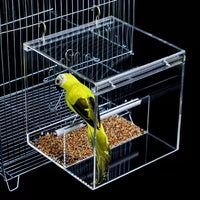 Acrylic Hanging Bird Feeder for Outdoor Garden and Balcony, Rainproof Wild Bird Food Dispenser