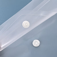 Clear Plastic Document Folder with Snap Button Closure for A4/B5 Papers