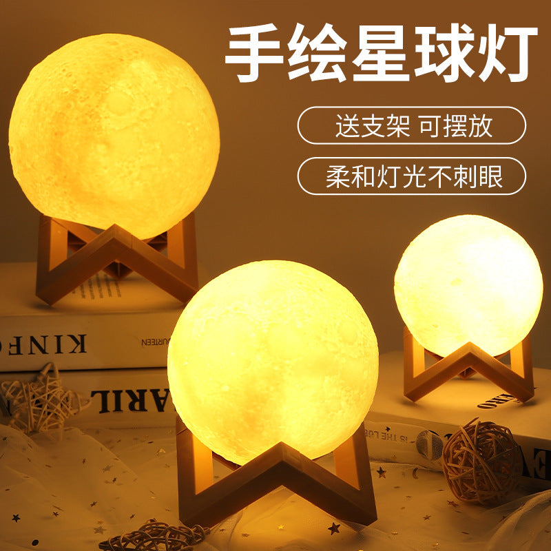 DIY Hand-Painted Moon Lamp Kit for Kids - Educational Night Light Craft Toy