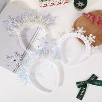 Christmas Snowflake Sequin Headband for Holiday Parties and Photo Props