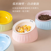 Ceramic UFO Pet Bowl for Cats and Dogs - Detachable, Easy to Clean Food and Water Dish