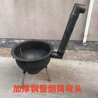 Thickened 90-Degree Elbow Steel Pipe for Stove Chimney Modification