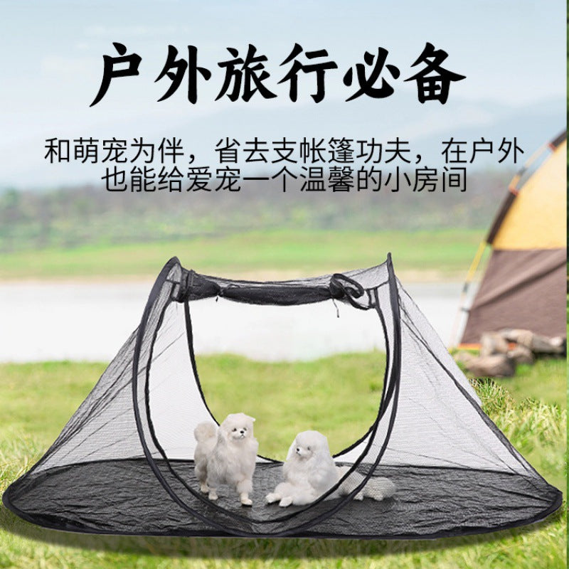 Portable Pet Tent Dog Crate Foldable Cat Dog Tent Travel Outdoor Cage
