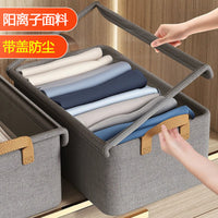 Foldable Fabric Storage Bins with Lid and Steel Frame for Clothes Organization