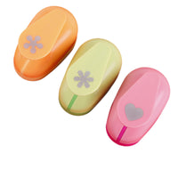 Mini Craft Punch Set for Kids DIY, Heart Star Snowflake Flower Shapes, 1.5cm Paper Embosser for Scrapbooking and Card Making