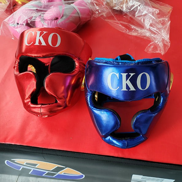 Boxing MMA Sparring Headgear with Face Guard, Thickened Full Coverage Head Protector for Martial Arts Training