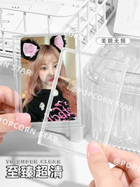 Popcorn Shell Card Brick Korean Entertainment Album Photocard Ins Style Transparent Resin Goo Card Polaroid Photo Storage
