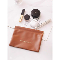 Portable Self-Closing Data Cable Storage Pouch, Large Capacity Cosmetic Bag for Lipstick and Digital Accessories