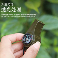3-in-1 Survival Whistle with Compass and Thermometer for Outdoor Emergency